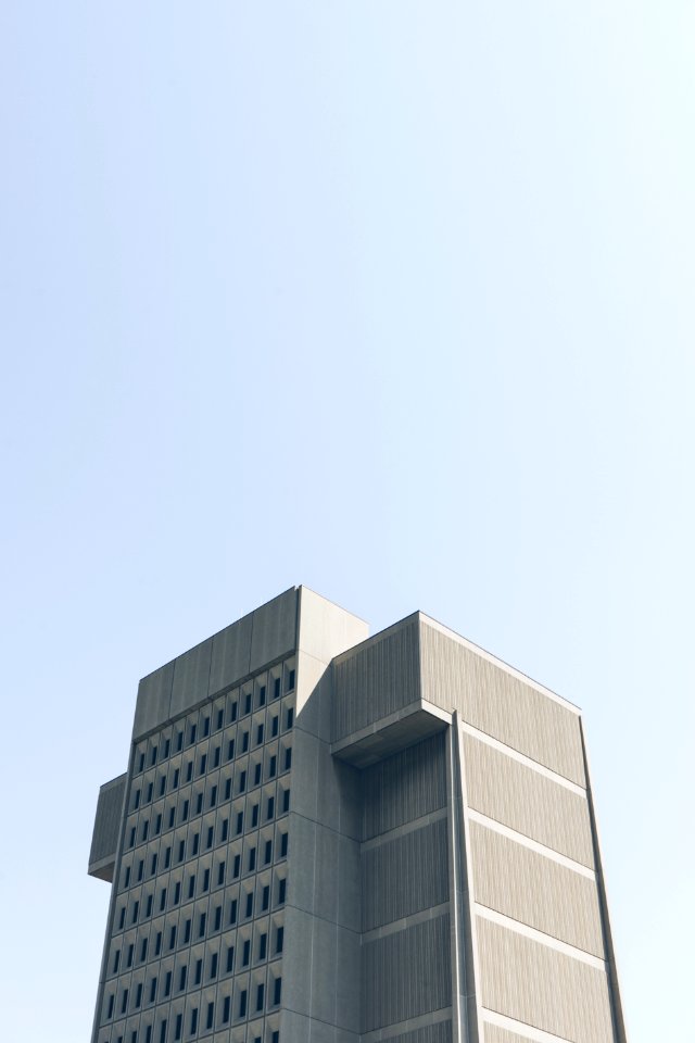 Modern Skyscraper Against Blue Skies photo