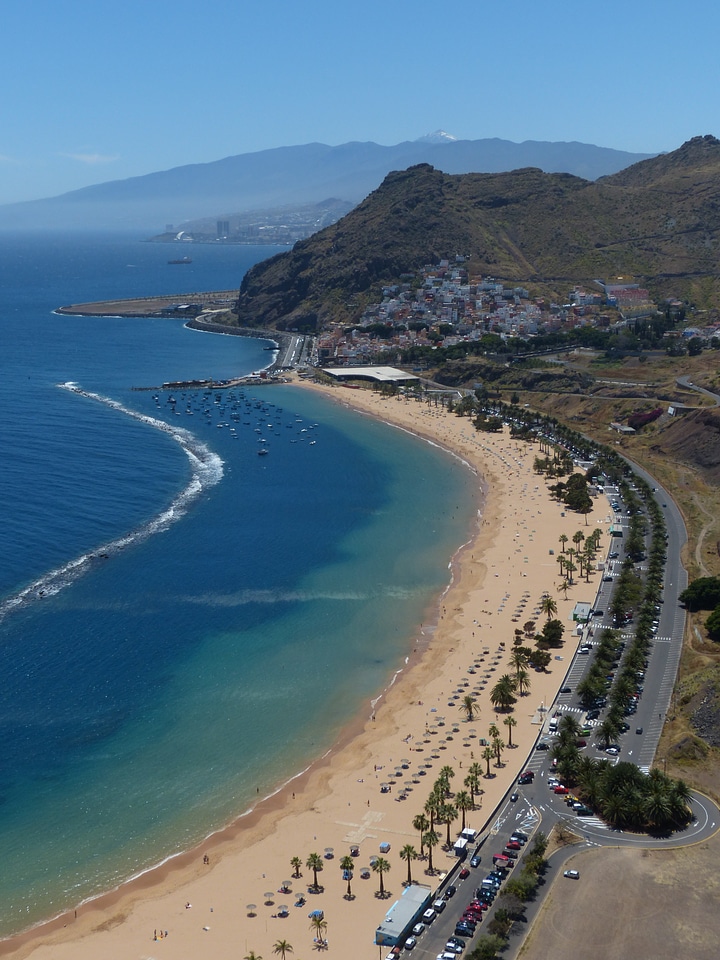 Coast sand beach playa las teresitas