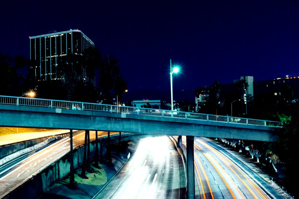 Freeway In City At Night