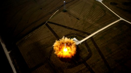 Aerial View Of Discovery Launch