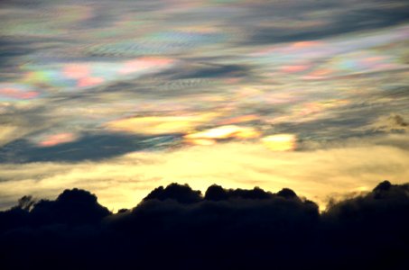 Silhouette Of Mountain Under Nimbus Clouds During Daytime photo