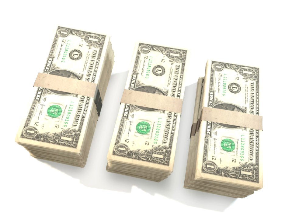 Stacks Of Dollar Bills