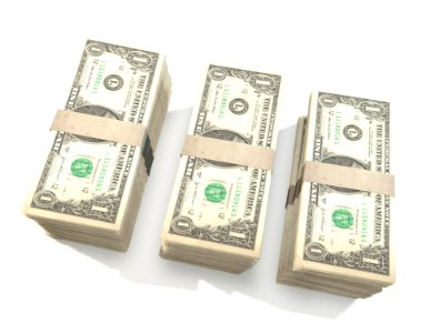 Stacks Of Dollar Bills