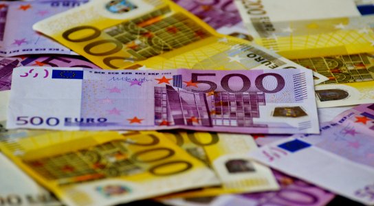 500 Euro Banknote Under 200 Banknote photo