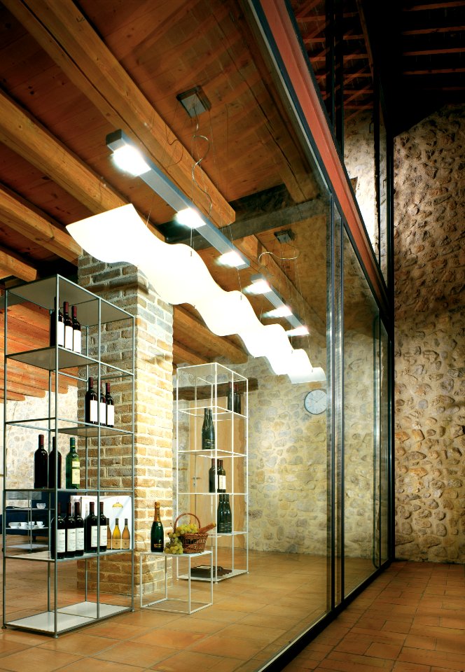 Gray Steel Rack Near White Lights