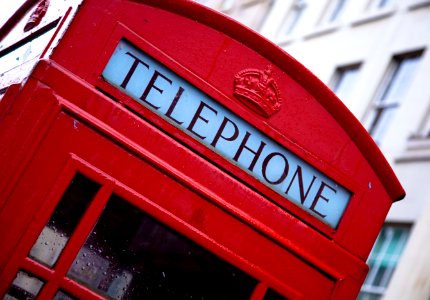 Red And White Telephone Booth