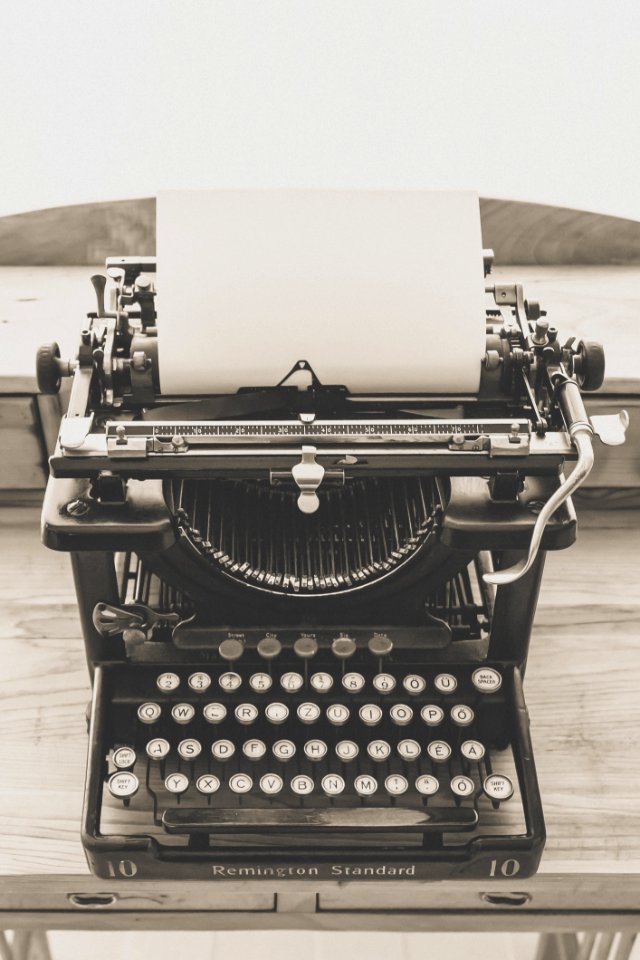 Black Vintage Typewriter