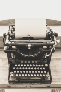 Black Vintage Typewriter photo