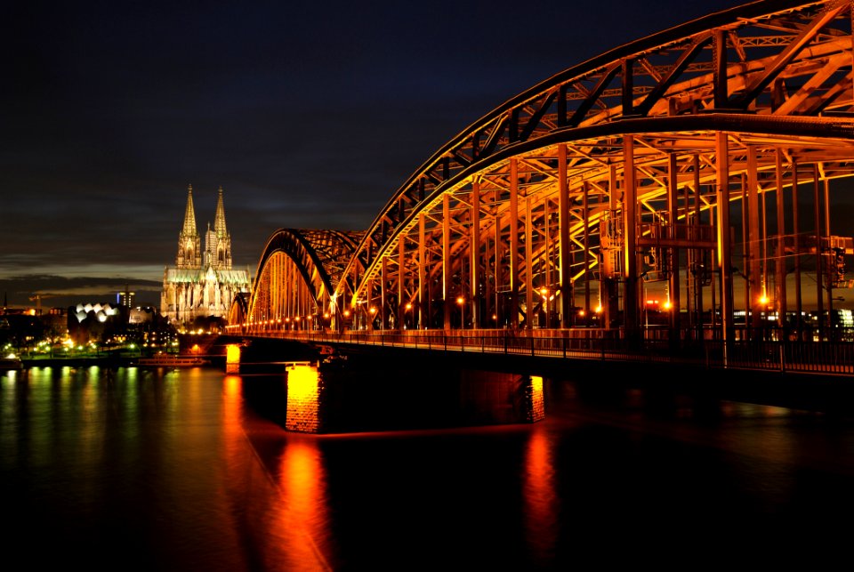 Architectural Photo Of Bridge During Nighttime