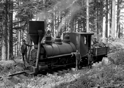 Greyscale Photography Of 3 Person Beside Train On Forest photo