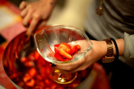 Fresh Strawberries In Bowl