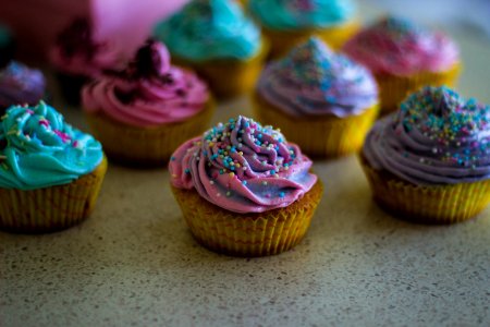 Cupcakes With Colorful Sprinkles photo