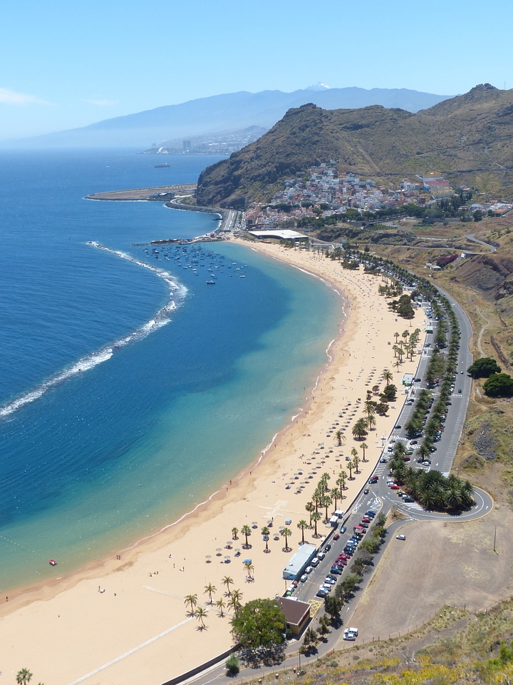 Coast sand beach playa las teresitas