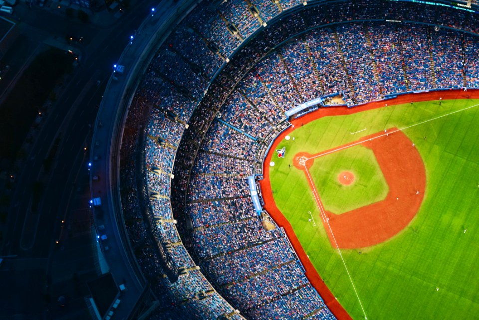 Aerial View Of Sports Stadium During Daytime