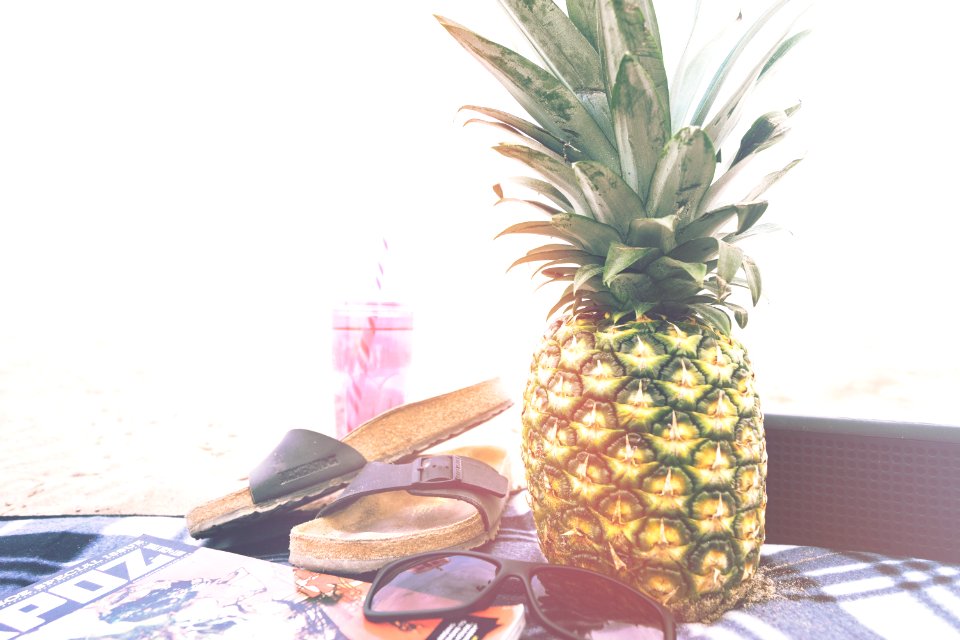 Pineapple On Beach Blanket