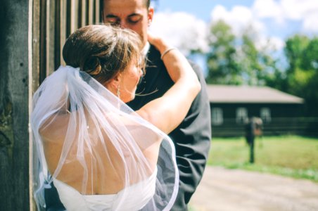 Bridal Couple Dancing Outdoors