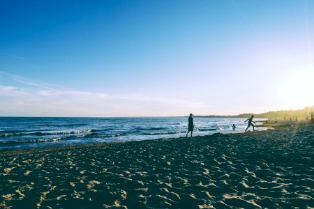 Children On Sandy Beach photo