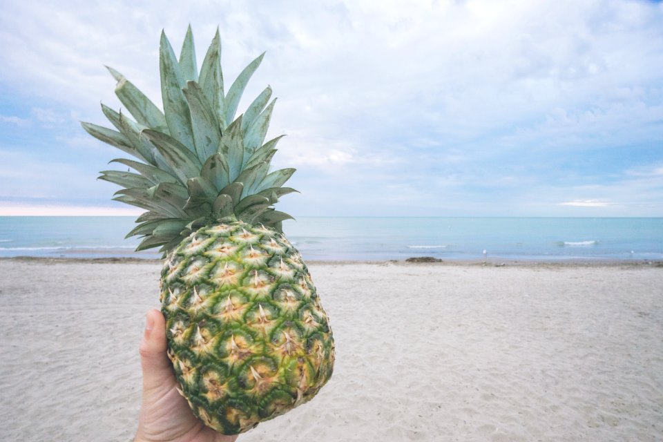 Pineapple On Beach