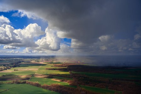 Clouds Over Agricultural Fields photo