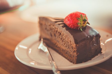 Chocolate Cake With Strawberry photo