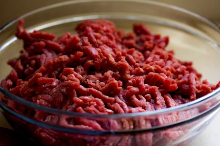 Ground Beef In Bowl photo
