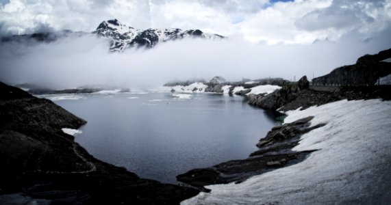 Fog Over Alpine Lake