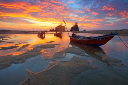Low Tide During Sunset photo