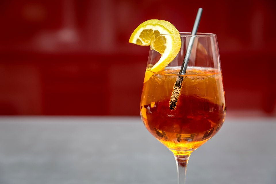 Beverage In Clear Wine Glass