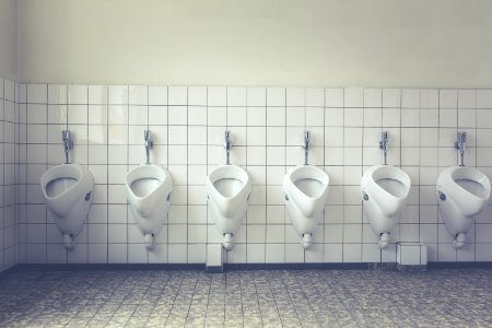 White Ceramic Male Toilet
