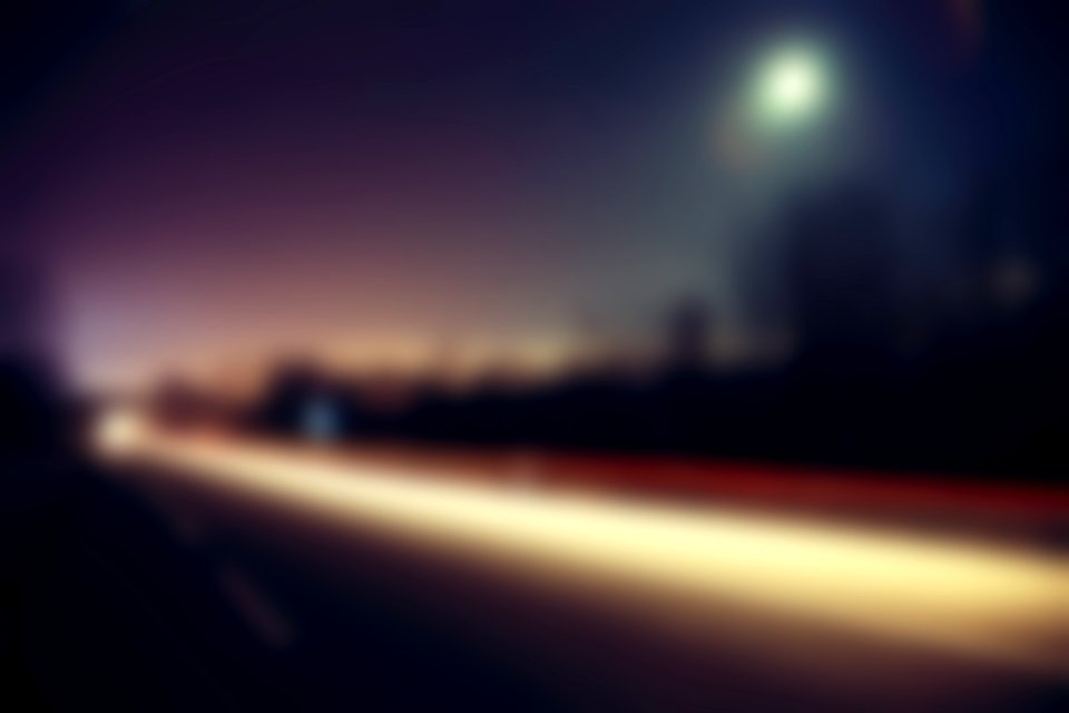 Night Roadway Blurred