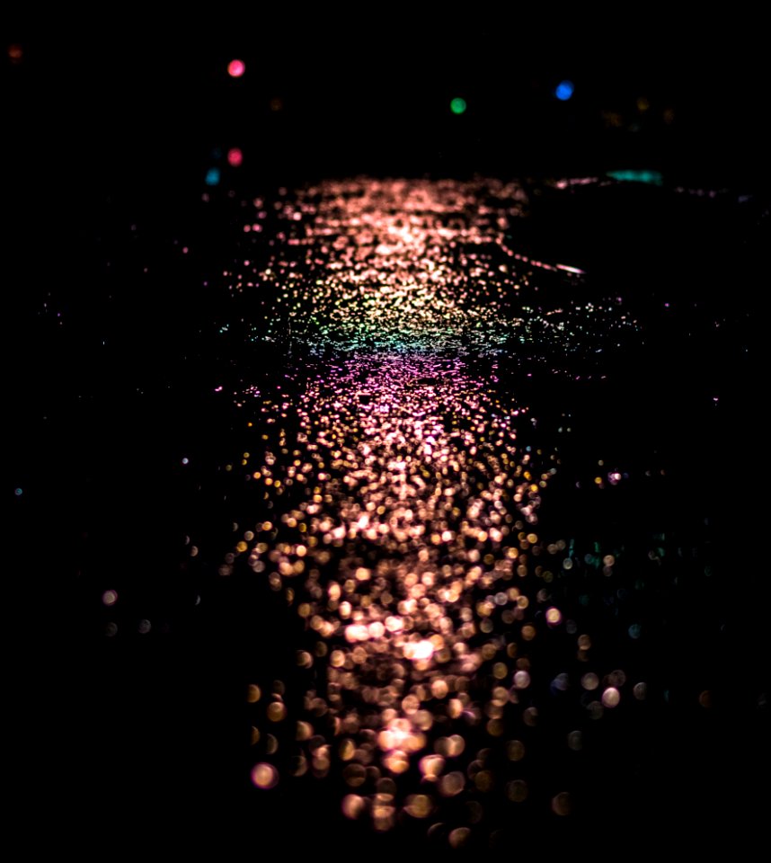 Bokeh Lights Reflecting