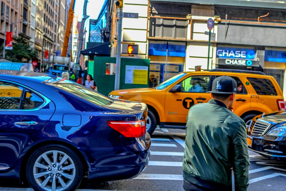Traffic At Crosswalk