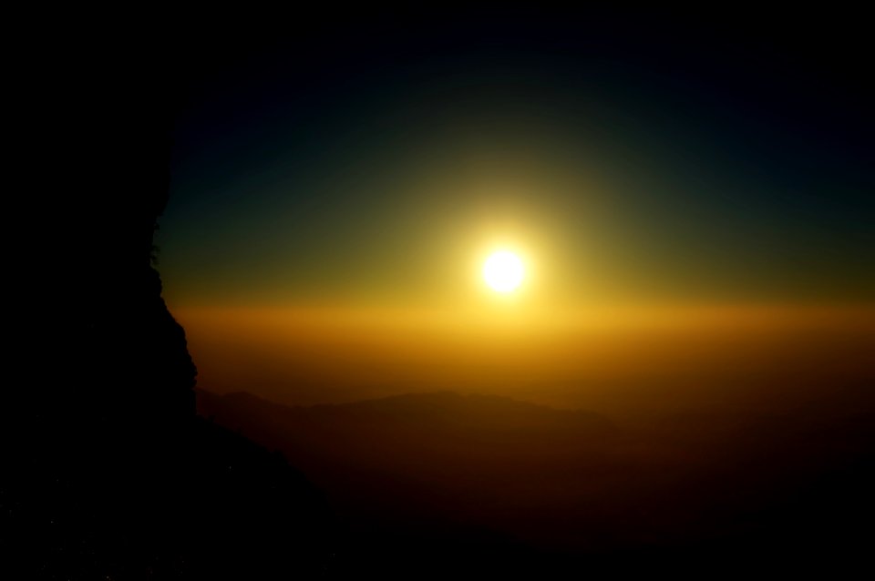 Brown Mountain Rock During Dawn