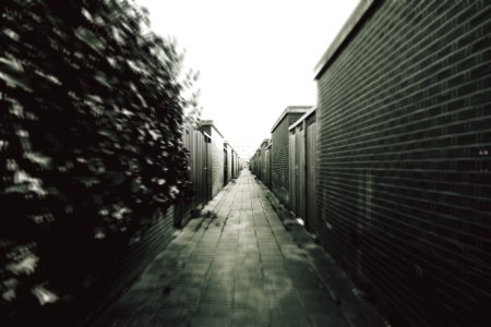 Grey Scale Photography Of A Corridor photo