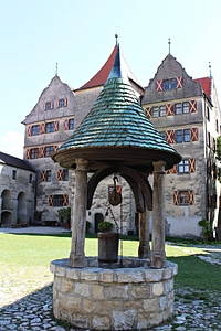 Stone fountain historically middle ages