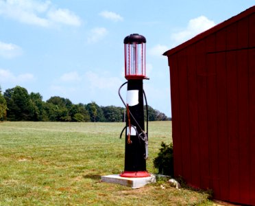 Old Gasoline Pump in rural Virginia. Original image from Carol M. Highsmith’s America, Library of Congress collection.
