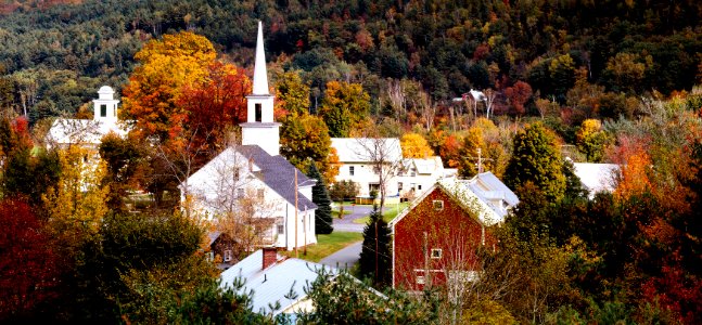 Autumn in New England's Barnet, Vermont. Original image from Carol M. Highsmith’s America, Library of Congress collection.