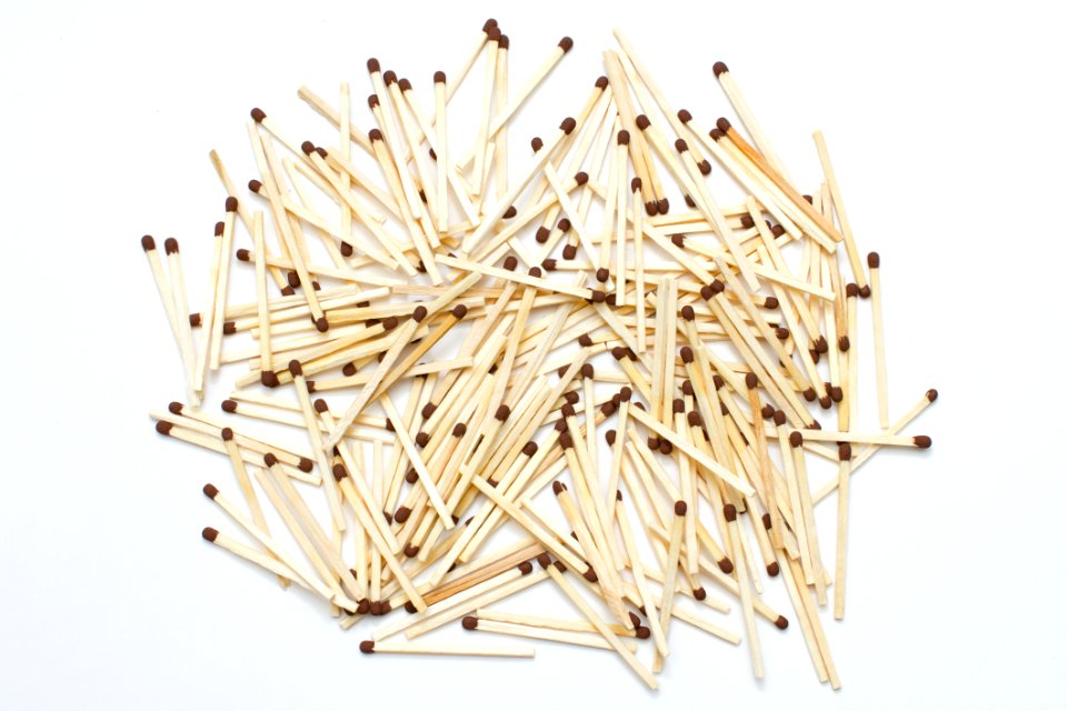 Matches On White Table Top