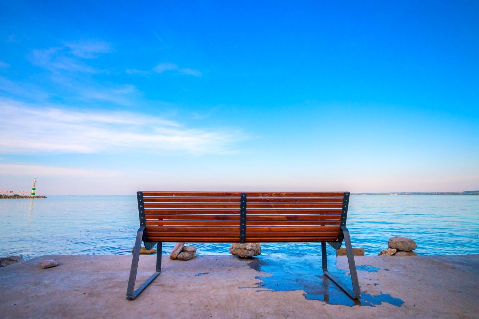 Bench On Waterfront