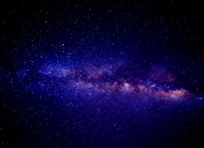 Blue Pink And White Andromeda Galaxy Way