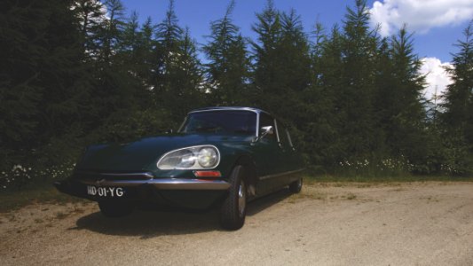 Vintage Car On Country Road