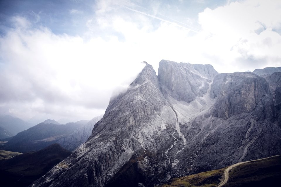 Gray Mountains Under Cloudy Sky photo