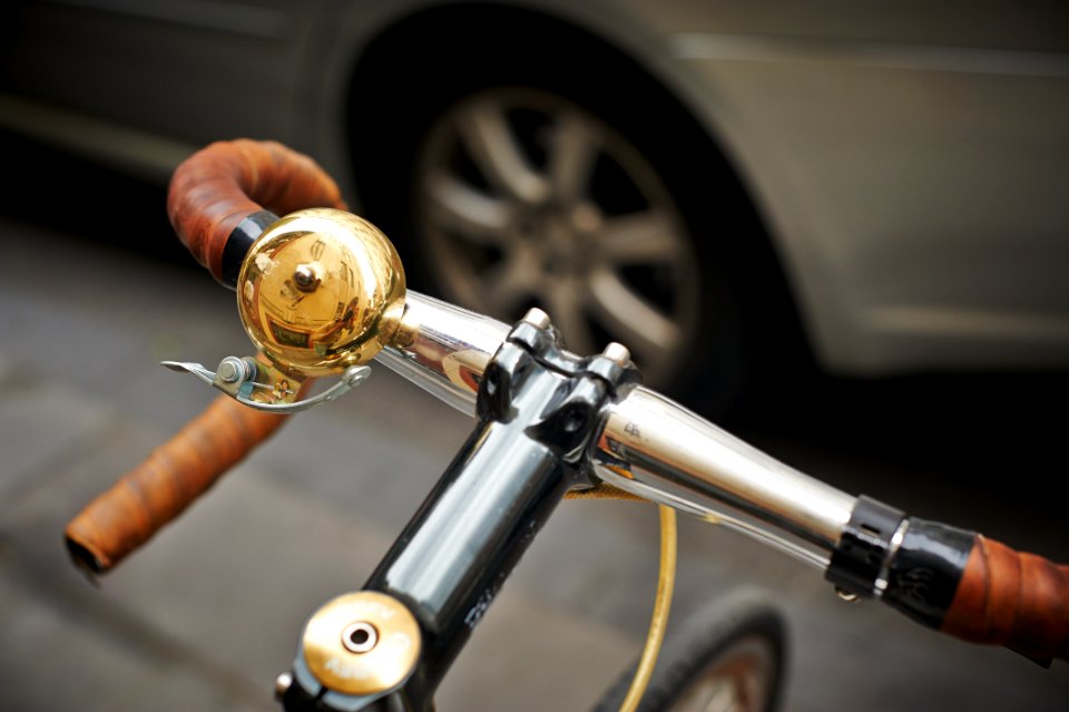 Bell On Bicycle Handlebar