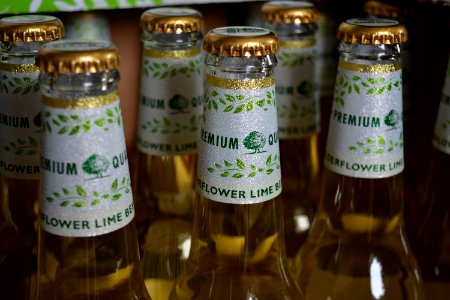Flower Lime Beer Bottle photo