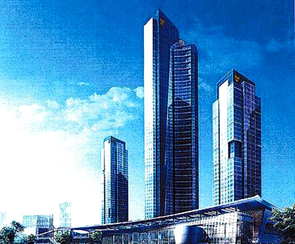 Modern Architecture With Blue Filter