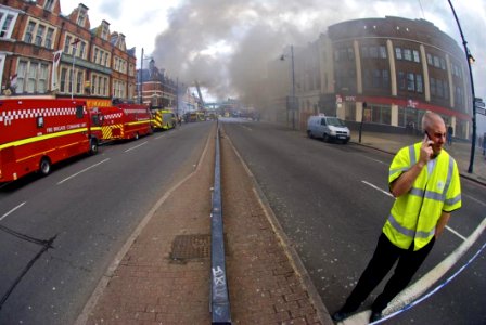 Emergency Workers Responding To Fire