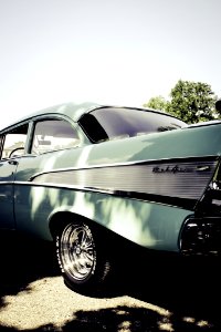 Green Classic Car During Datime
