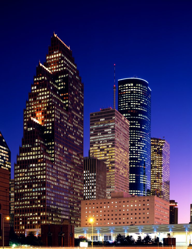 City of Houston by Night. Original image from Carol M. Highsmith’s America, Library of Congress collection.