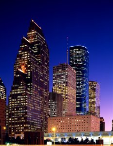 City of Houston by Night. Original image from Carol M. Highsmith’s America, Library of Congress collection.