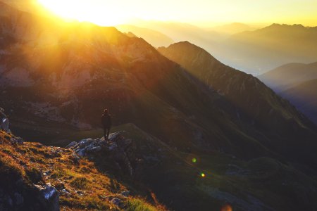 Sunrise Over Mountains photo